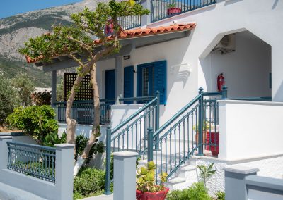 Exterior view of Angela Beach Apartments near the sea